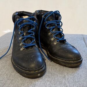 Dr. Martens Black Boots with Blue Laces Elmer Chukka
